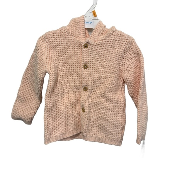 Carter’s Light Pink Peach Knit Button-Up Cardigan Size 12 Month - Picture 1 of 4